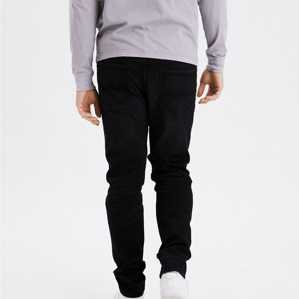 Mens Black American Eagle Airflex Jeans